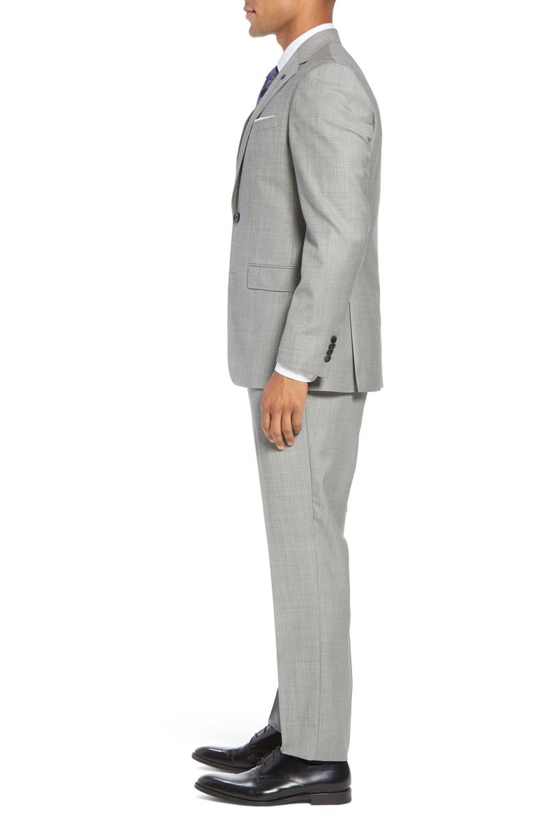 Jay Trim Fit Solid Wool Suit, Alternate, color, LIGHT GREY