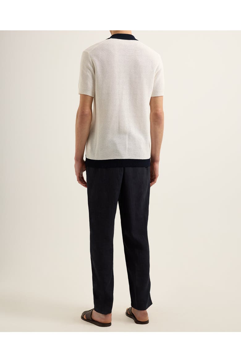 Tiernan Piqué Classic-Fit Knitted Shirt, Alternate, color, WHITE SAND/NIGHT IRIS