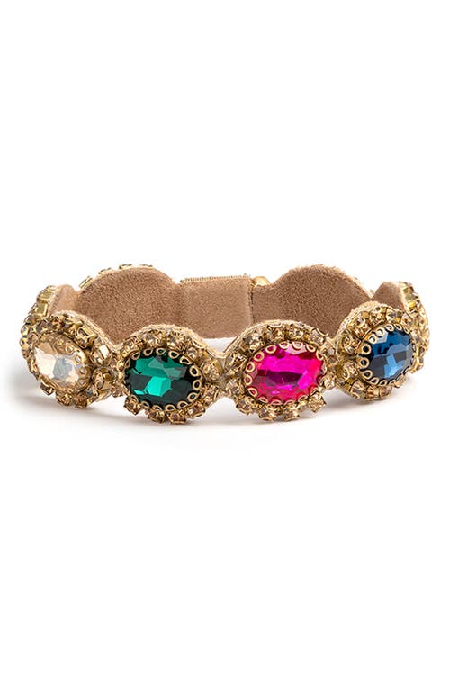 Deepa Gurnani Celine Crystal Bracelet in Multi 