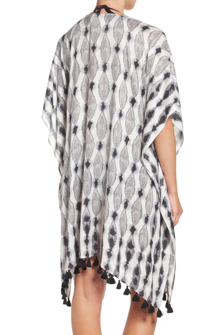 Caslon® Tie Dye Tassel Wrap, Alternate, color, BLACK COMBO