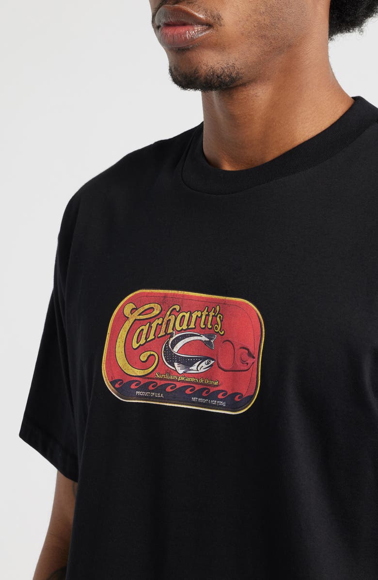 Carhartt Work In Progress Sardinas Organic Cotton Graphic T-Shirt, Alternate, color, Black