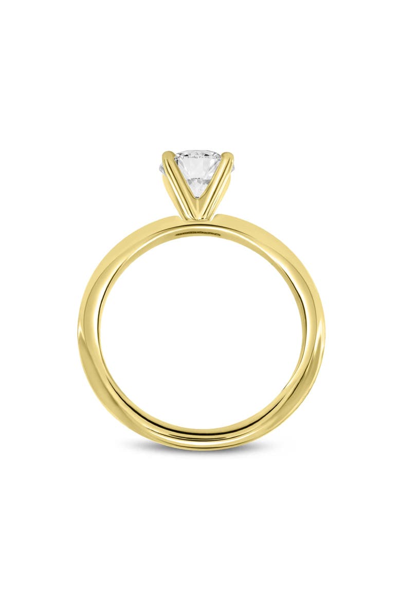 Sabine 14K Yellow Gold Round Cut Lab Grown Diamond Solitaire Engagement Ring - 2 Ct, Alternate, color, 14K Yellow Gold