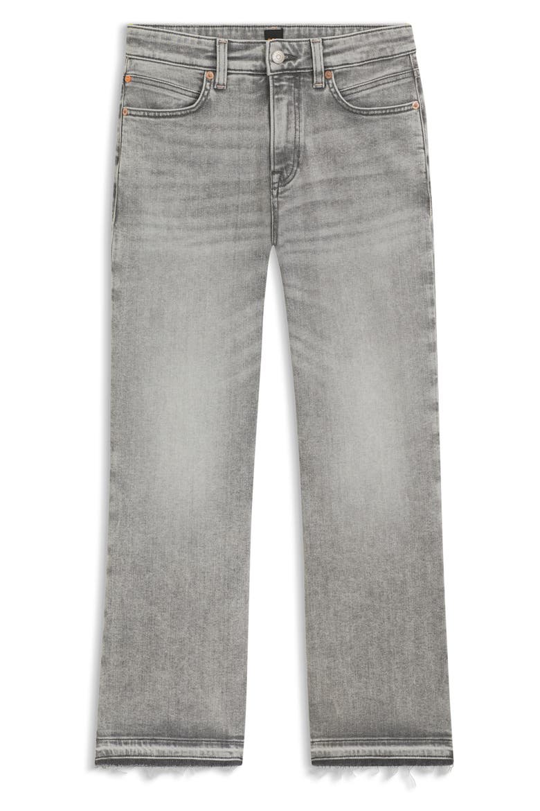 Crop Soft Kick Flare Jeans, Alternate, color, DARK GREY