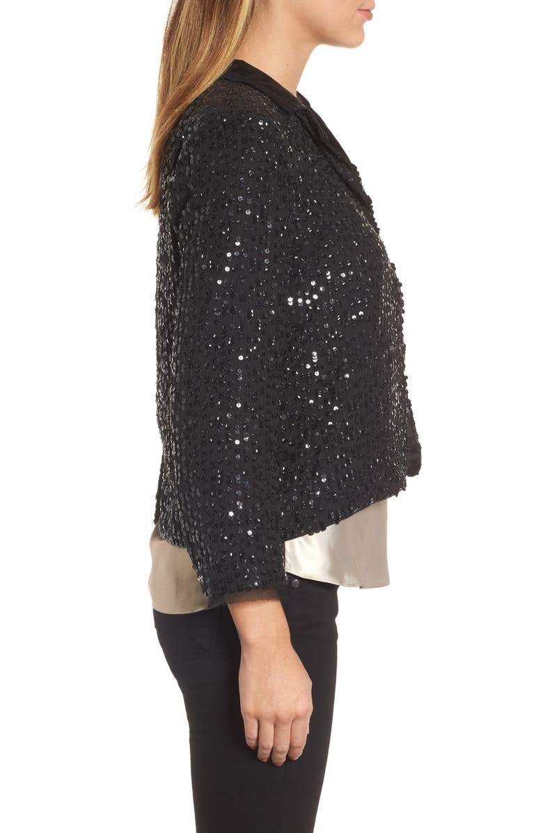 Velvet by Graham & Spencer Sequin Jacket, Alternate, color, 