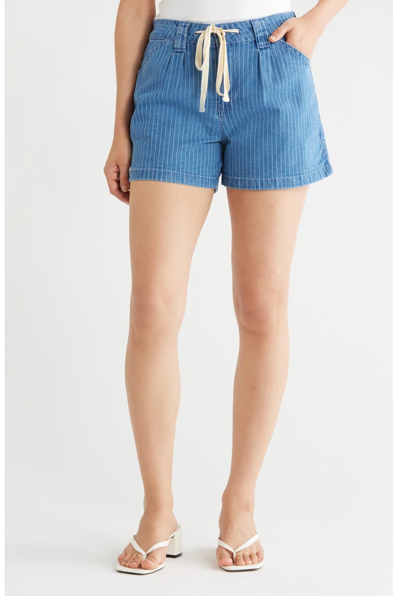Villa Drawstring Shorts, Main, color, LIGHT BLUE STRIPE