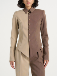 Manière De Voir Sonia Two Tone Tailored Shirt