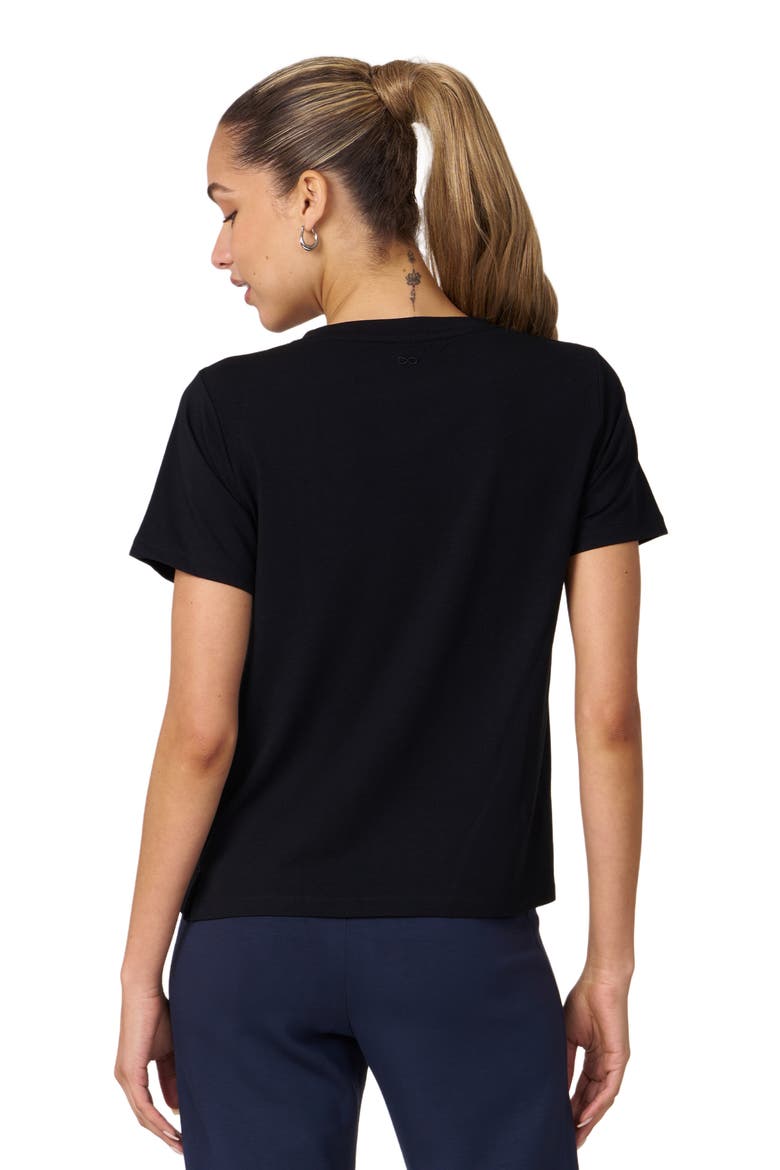 Rebody Essentials Short Sleeve Top, Alternate, color, Black