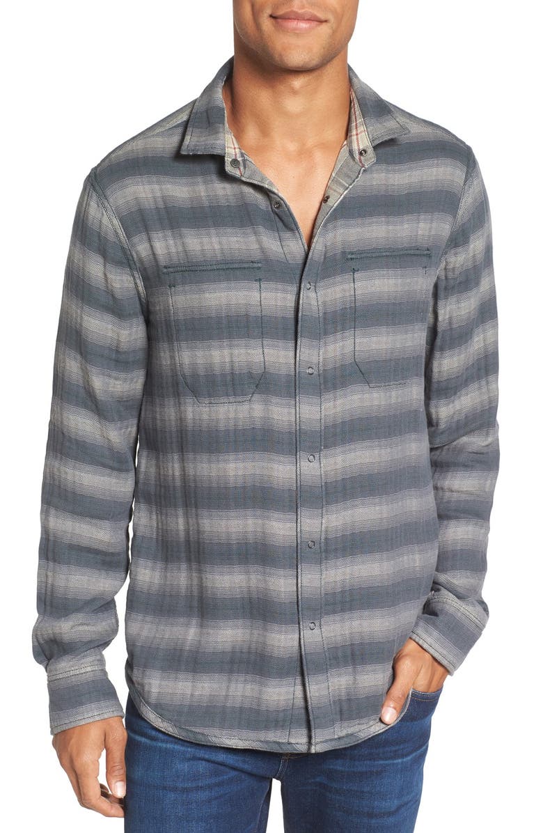 Jeremiah Melville Reversible Flannel Shirt, Alternate, color,