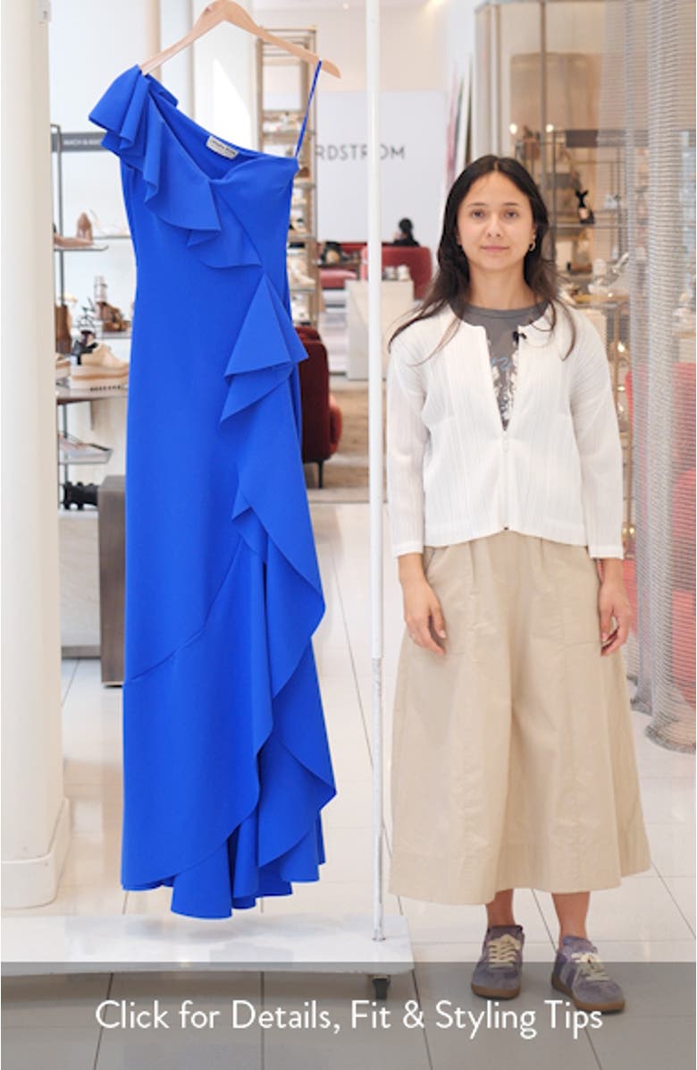 Kafu Ruffle One-Shoulder Mermaid Gown, sales video thumbnail