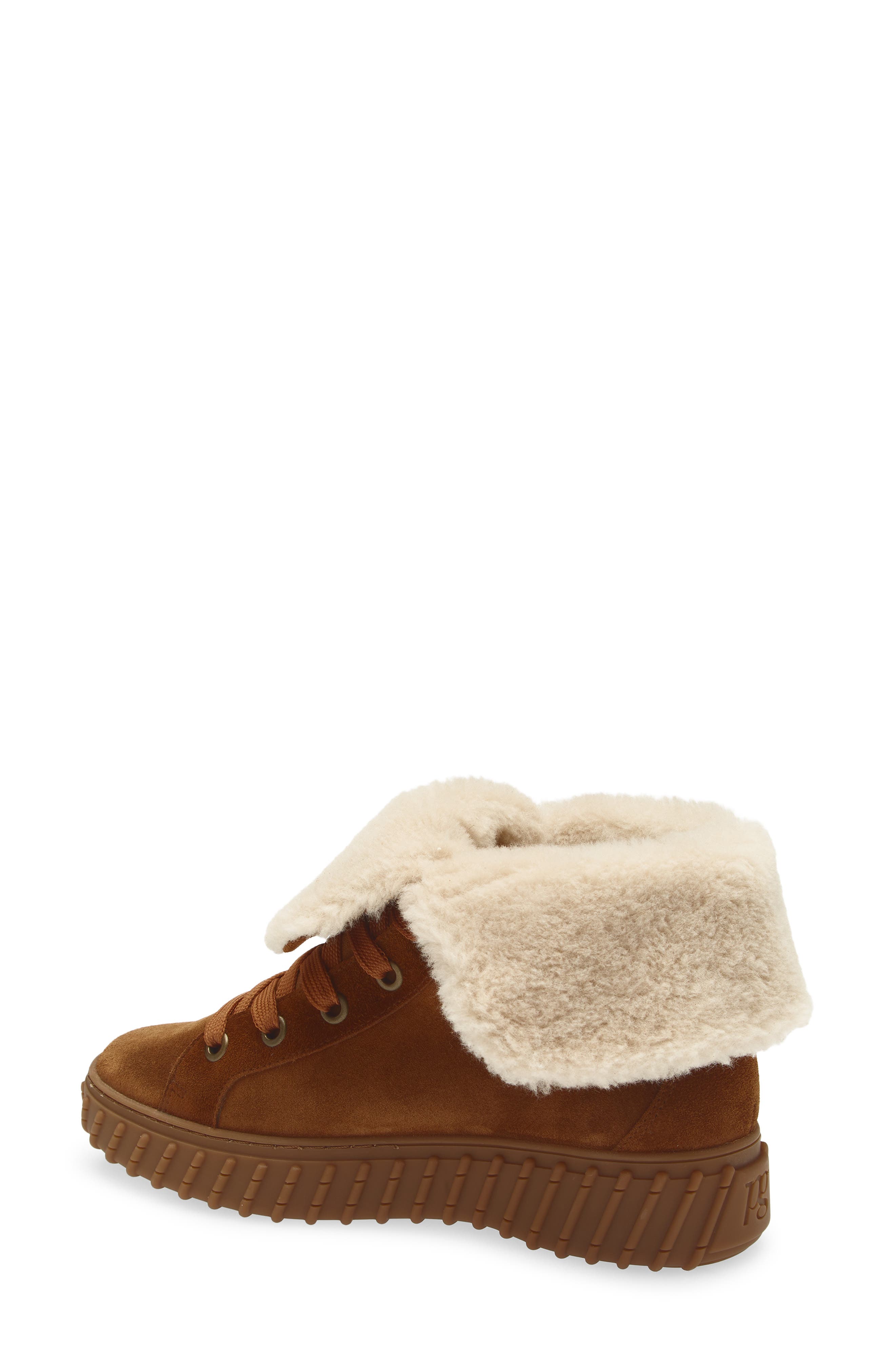 Paul Green Cozy Wool Lined Sneaker, Alternate, color, Toffee Soft Suede