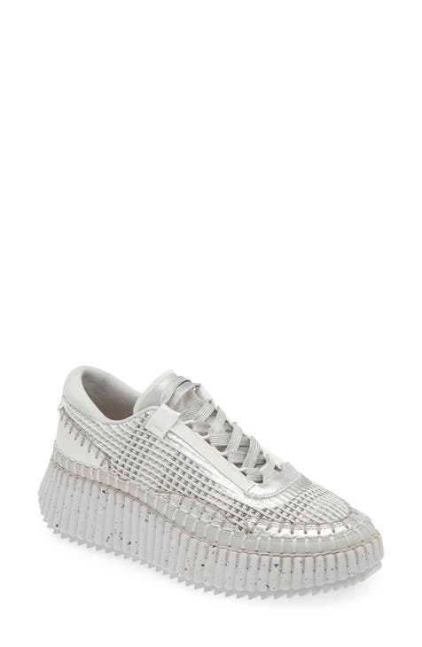 Womens silver orders metallic sneakers