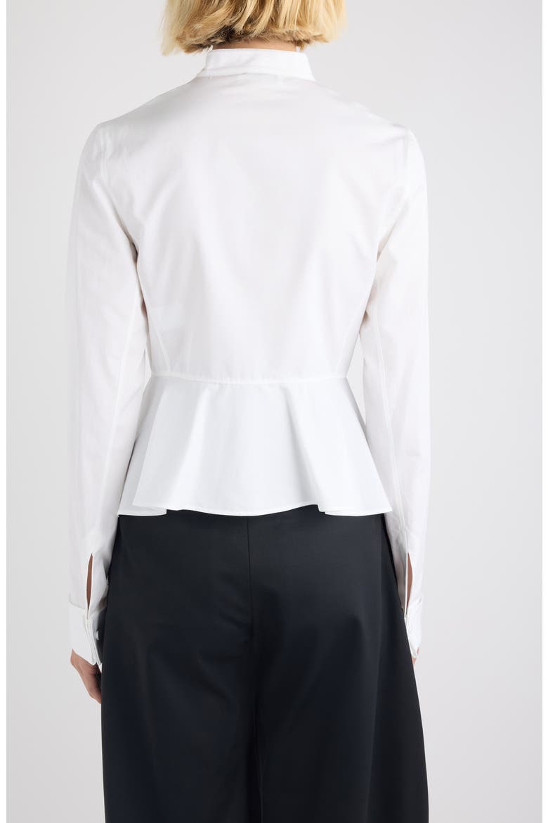 Tux Cotton Poplin Button-Up Shirt, Alternate, color, BLANC