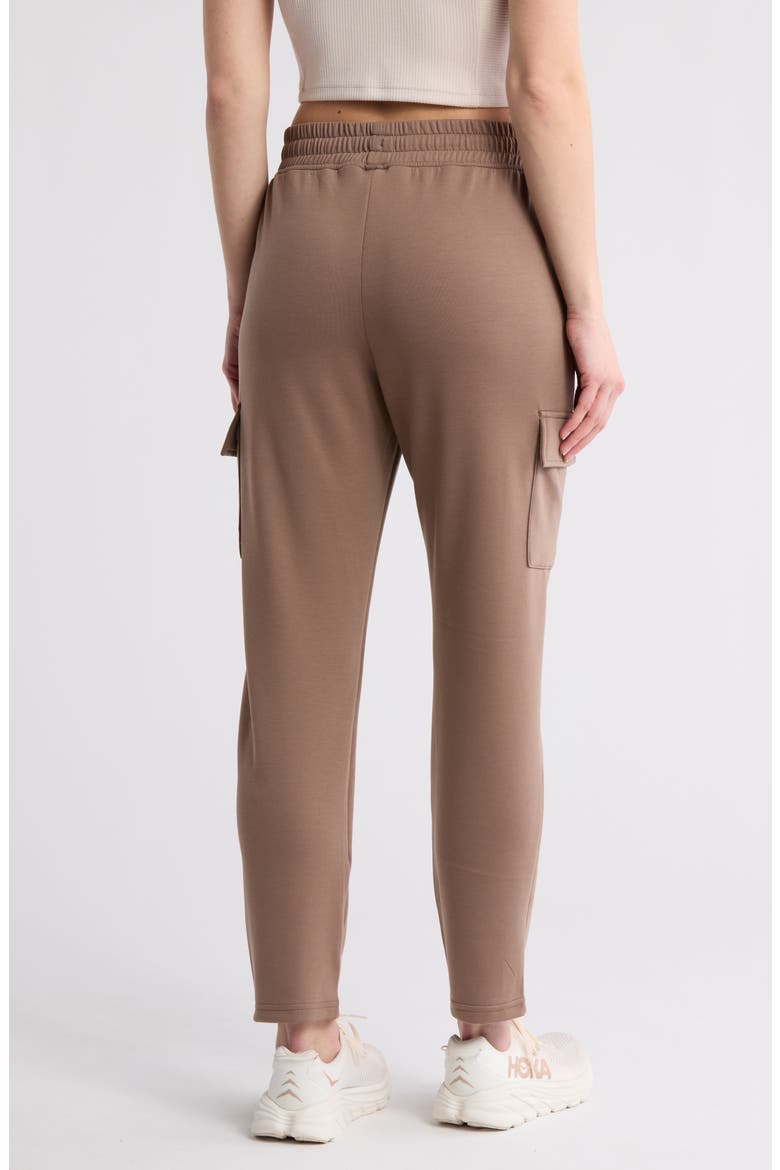 Tapered Scuba Knit Cargo Pants, Alternate, color, MOCHA LATTE