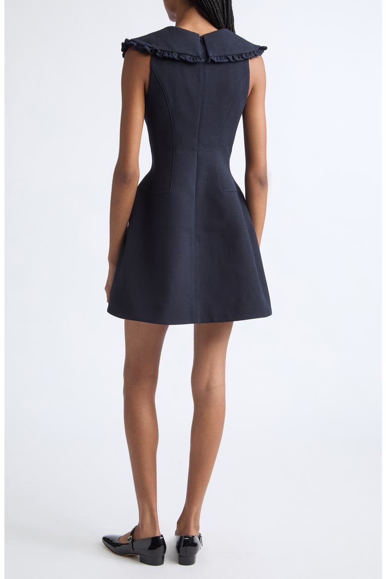 Big Bow Wool Minidress, Alternate, color, NAVY BLUE