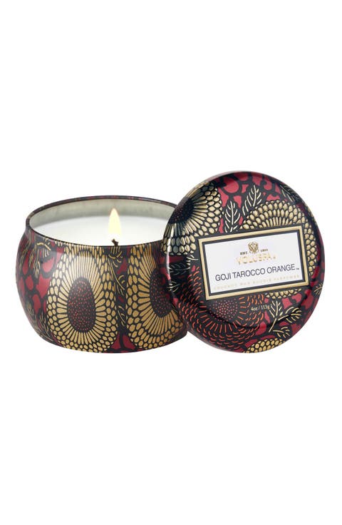 Japonica Goji Tarocco Orange Mini Tin Candle