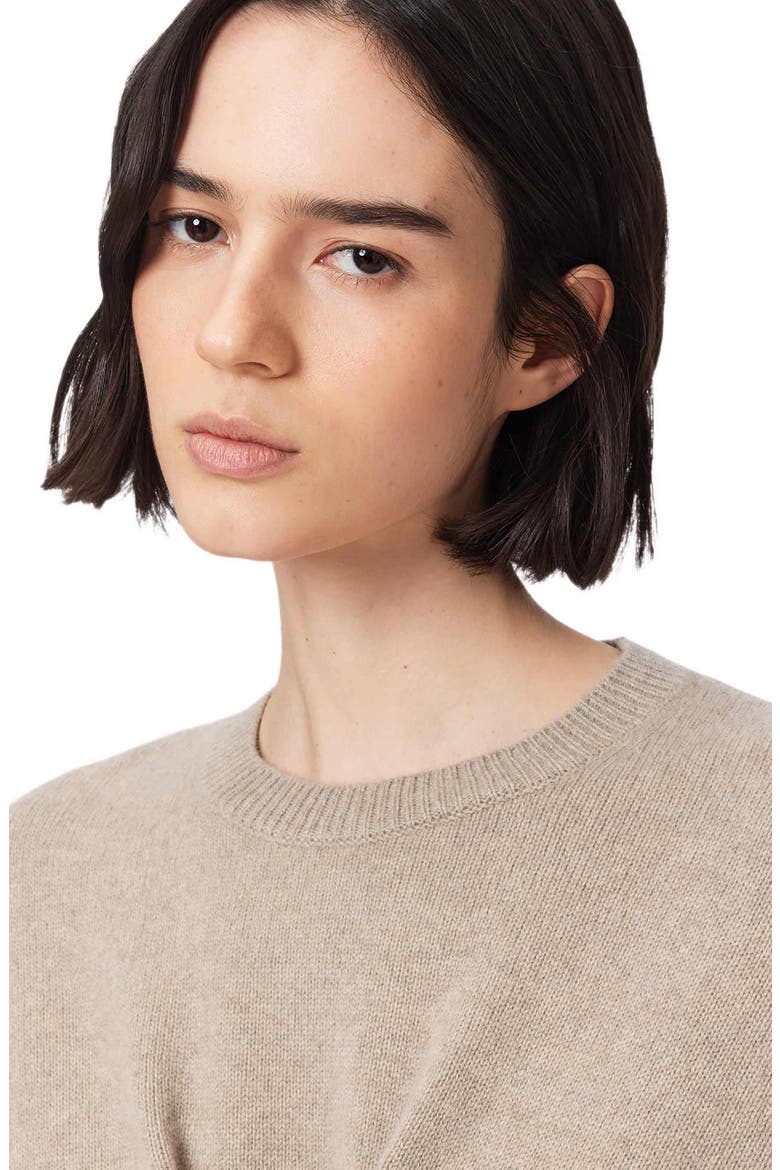 Faaria Zip Front Cashmere Blend Sweater, Alternate, color, OATMEAL TAUPE