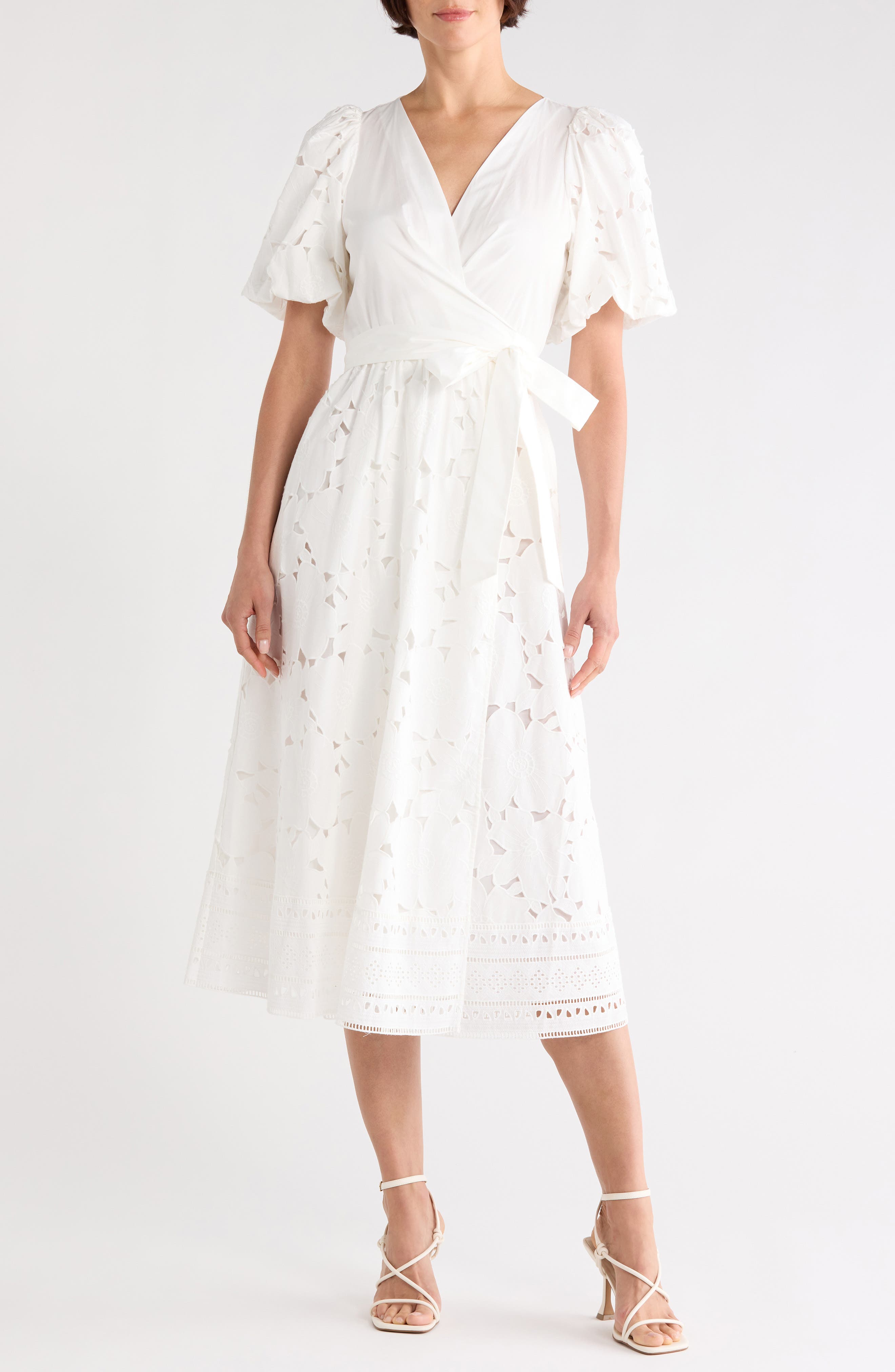 Diane von Furstenberg Delilah Puff Sleeve Wrap Dress