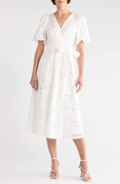 Diane von Furstenberg Delilah Puff Sleeve Wrap Dress
