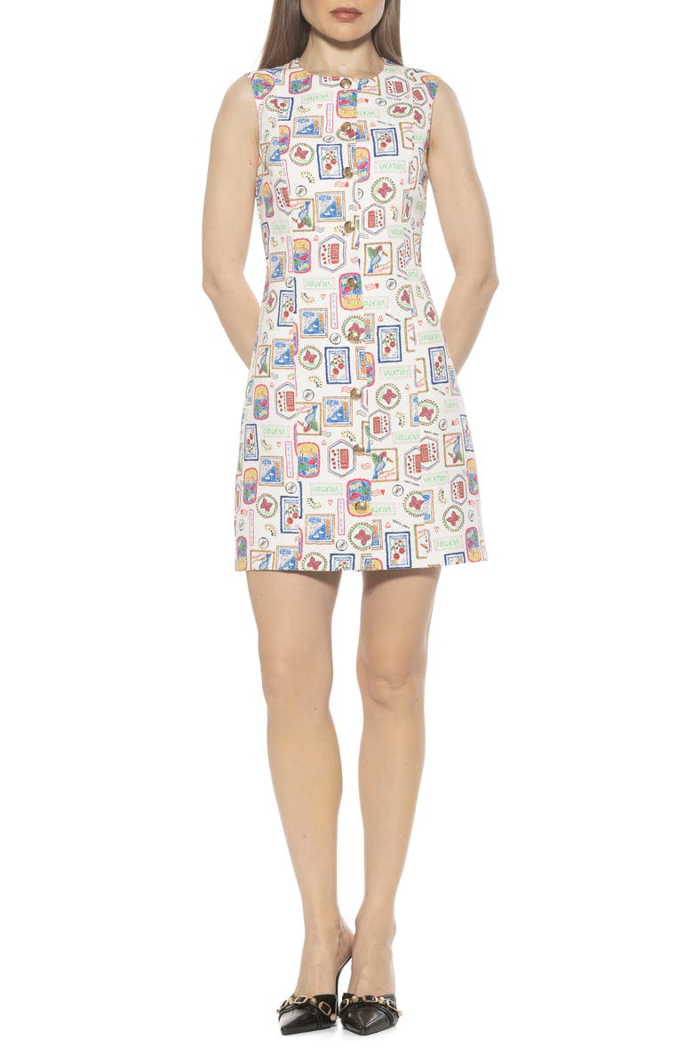 Alexia Admor Bridgette Vest Sheath Dress, Main, color, Ivory Postcard