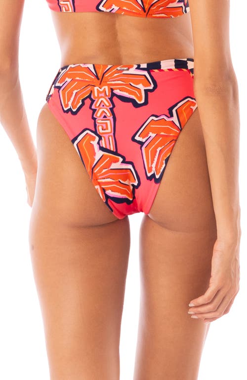 Maaji Racing Palms Opal Bikini Bottoms In Dark Blue