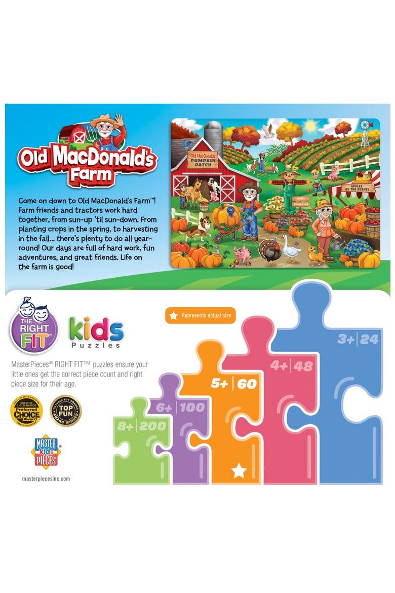 Old MacDonald Pumpkin Patch 60pc Puzzle, Alternate, color, Multicolor