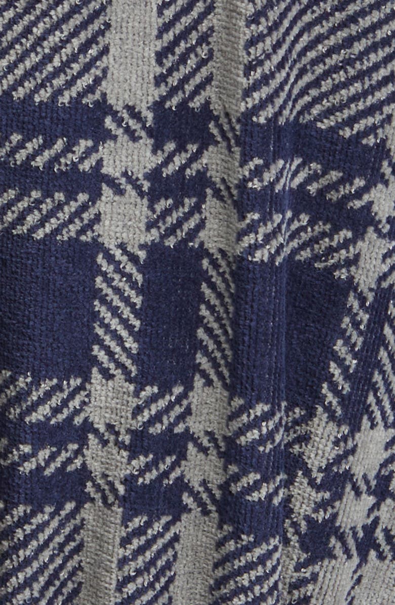 Majestic International Tidings Cotton Robe, Alternate, color, Navy/ Grey