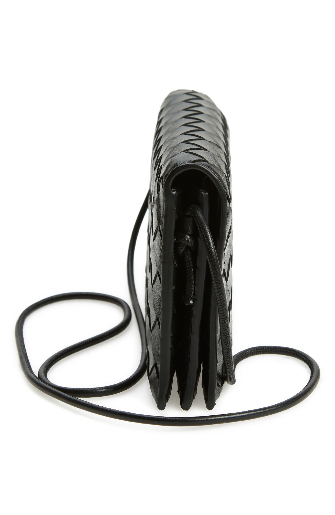 Bottega Veneta Intrecciato Leather Wallet on a Strap, Alternate, color, 