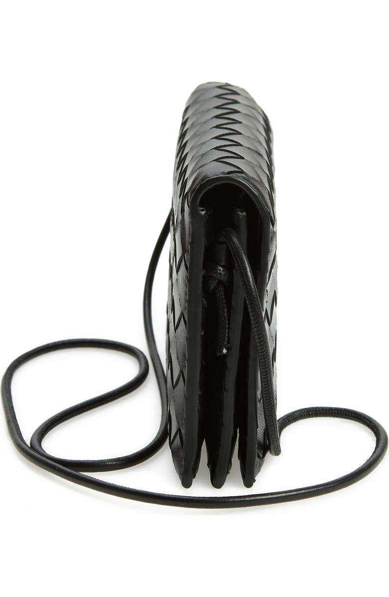 Bottega Veneta Intrecciato Leather Wallet on a Strap, Alternate, color,