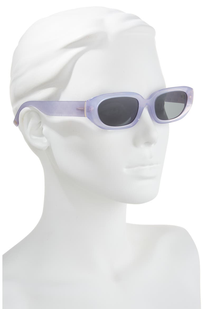 52mm Irregular Sunglasses, Alternate, color, MILKY PURPLE / GREY