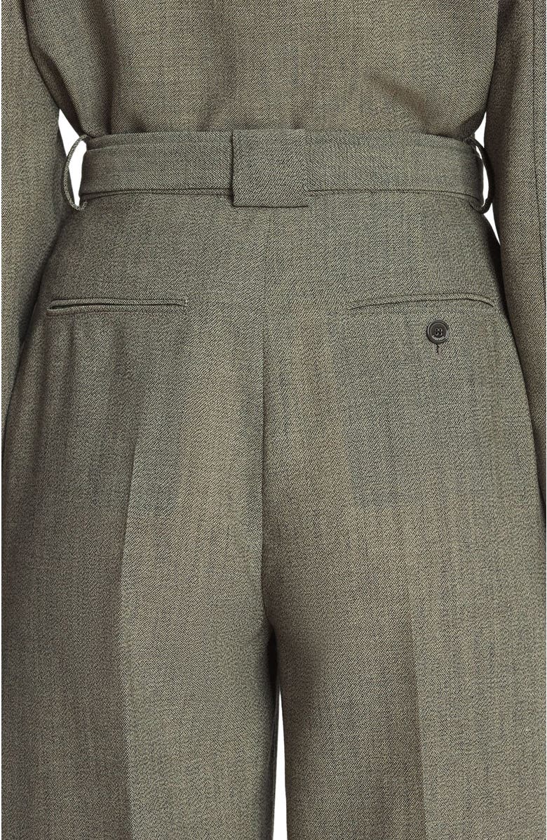 Lanvin Wide-Leg Cuffed Wool Pants, Alternate, color, 