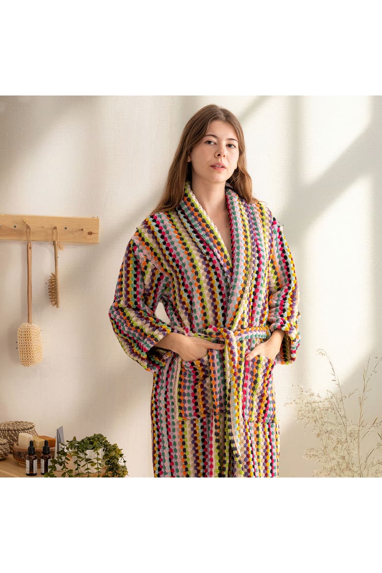 Super Plush Confetti Robe by Kalkedon Towels, Alternate, color, Multi