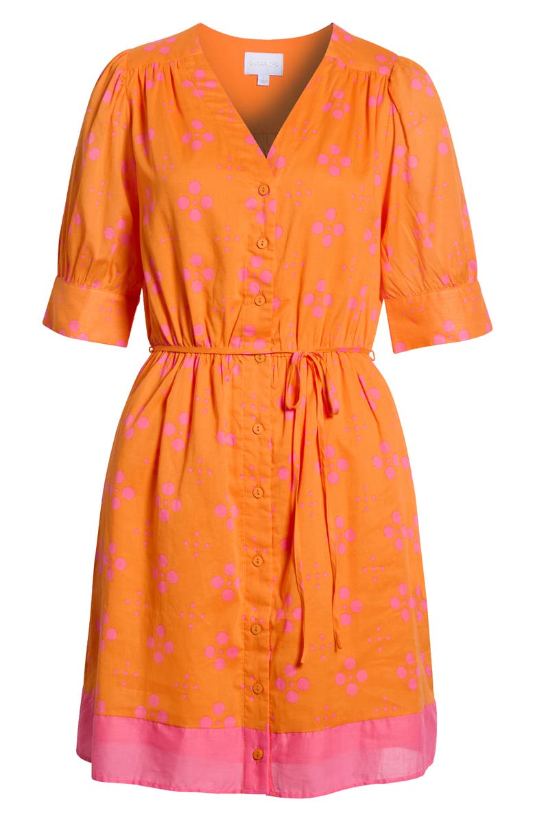 SUGARLIPS Donna Dot Elanie Button Midi Dress, Main, color, 