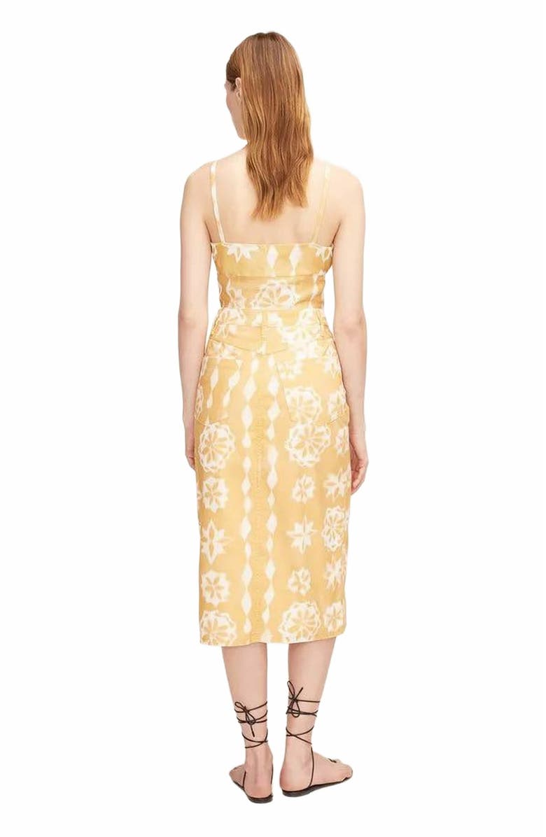 Rebecca Taylor Paper Fleur Cotton Canvas Midi Skirt, Alternate, color,