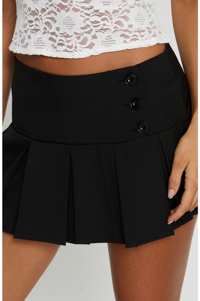 Raynah Pleated Miniskort, Alternate, color, BLACK