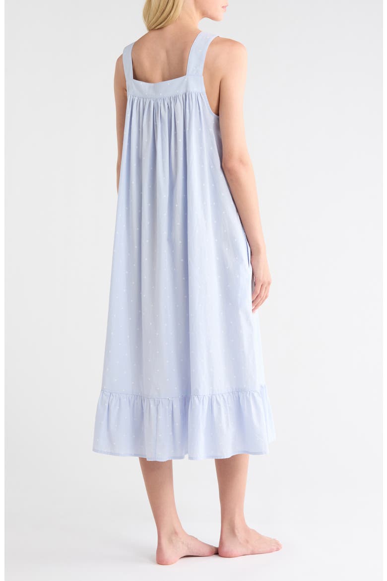 Cotton Shirting Nightgown, Alternate, color, BLUE- IVORY CLASSIC DOT