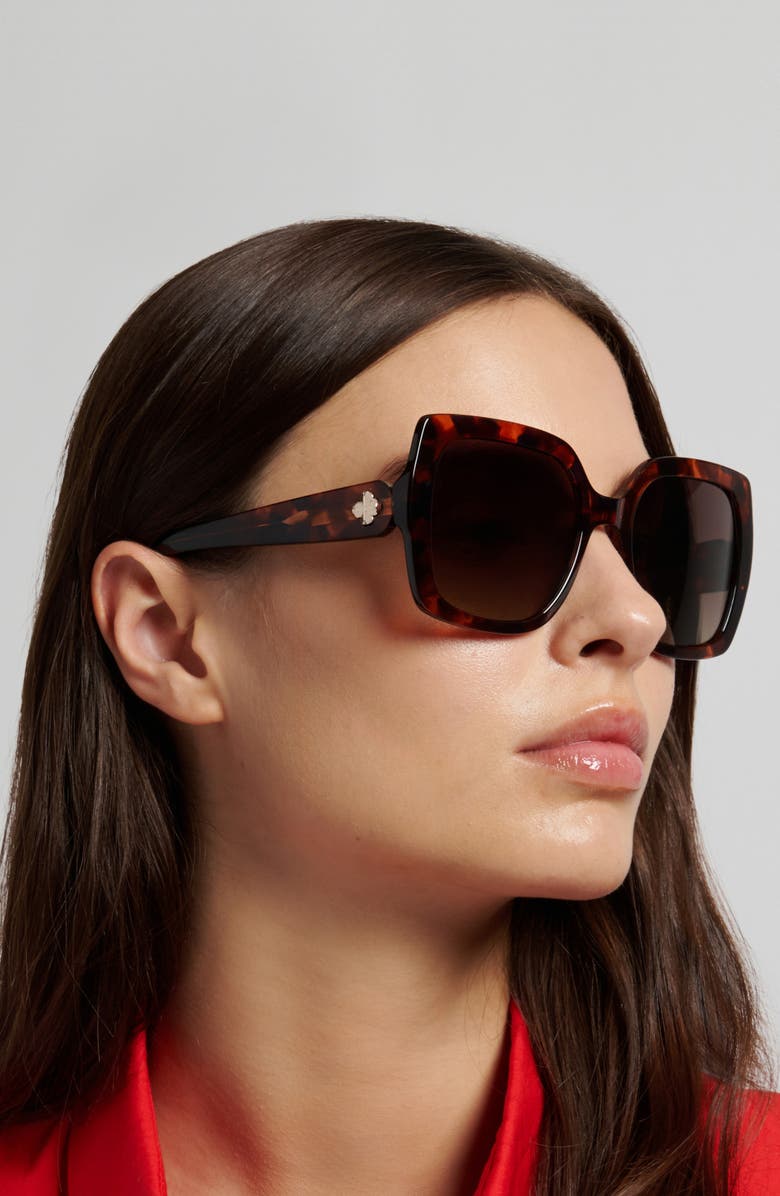 Kate Spade New York amaya 55mm gradient square sunglasses, Alternate, color,