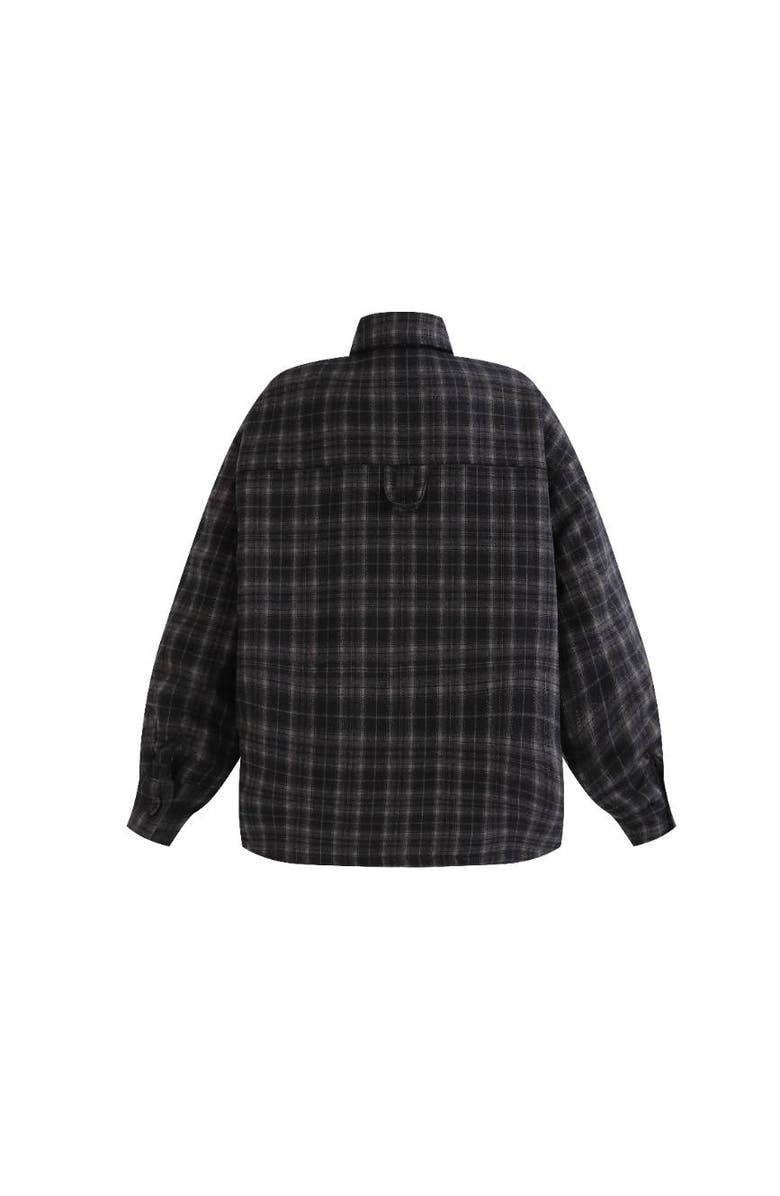 MOUSTACHE Plaid Flannel Shirt, Alternate, color, Black