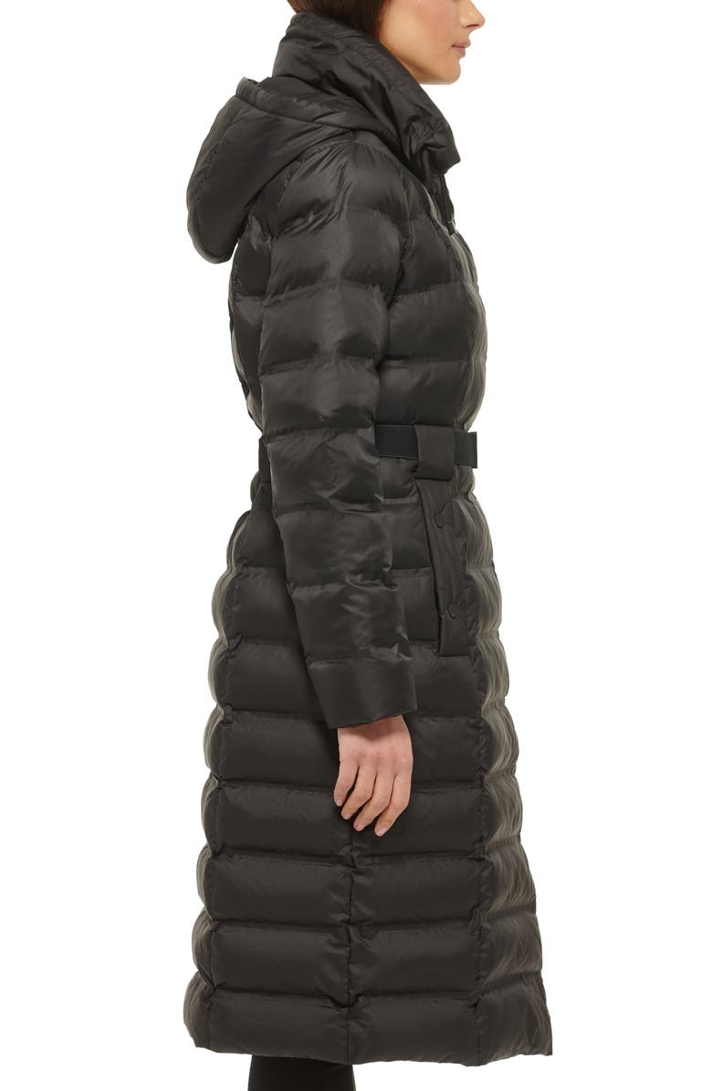 Kenneth Cole New York Cire Hooded Belted Puffer Jacket, Alternate, color,
