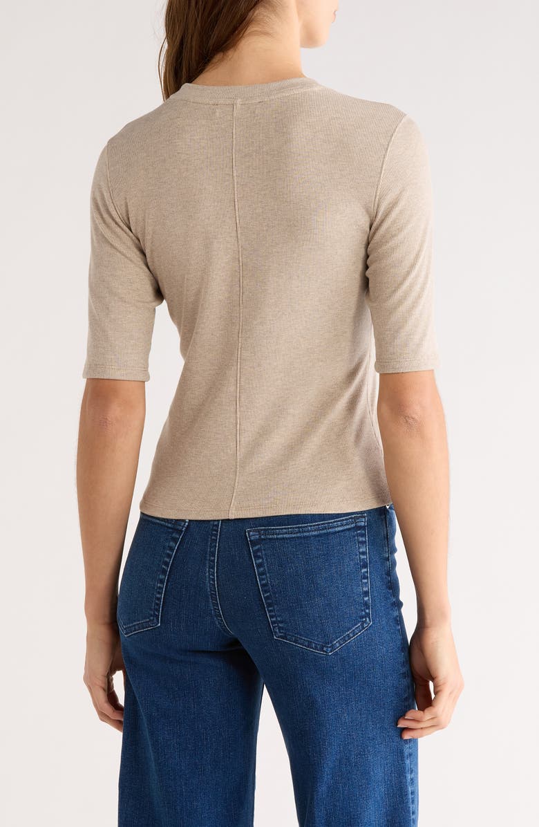 FRAME The Heather Stretch Modal Rib Top, Alternate, color, Tabby Heather