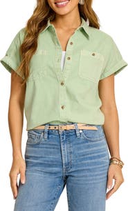 Tommy Bahama Coastal Cotton Twill Short Sleeve Button-Up Shirt