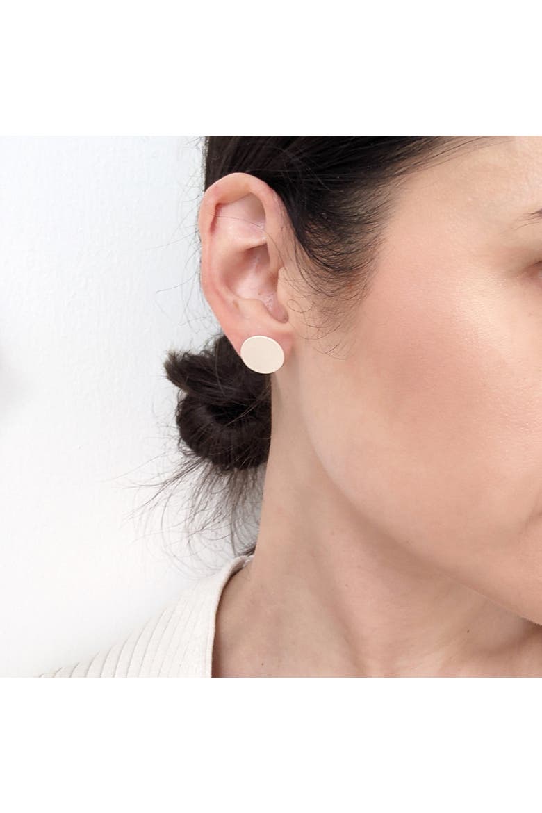 Dot Earrings, Alternate, color, Cream