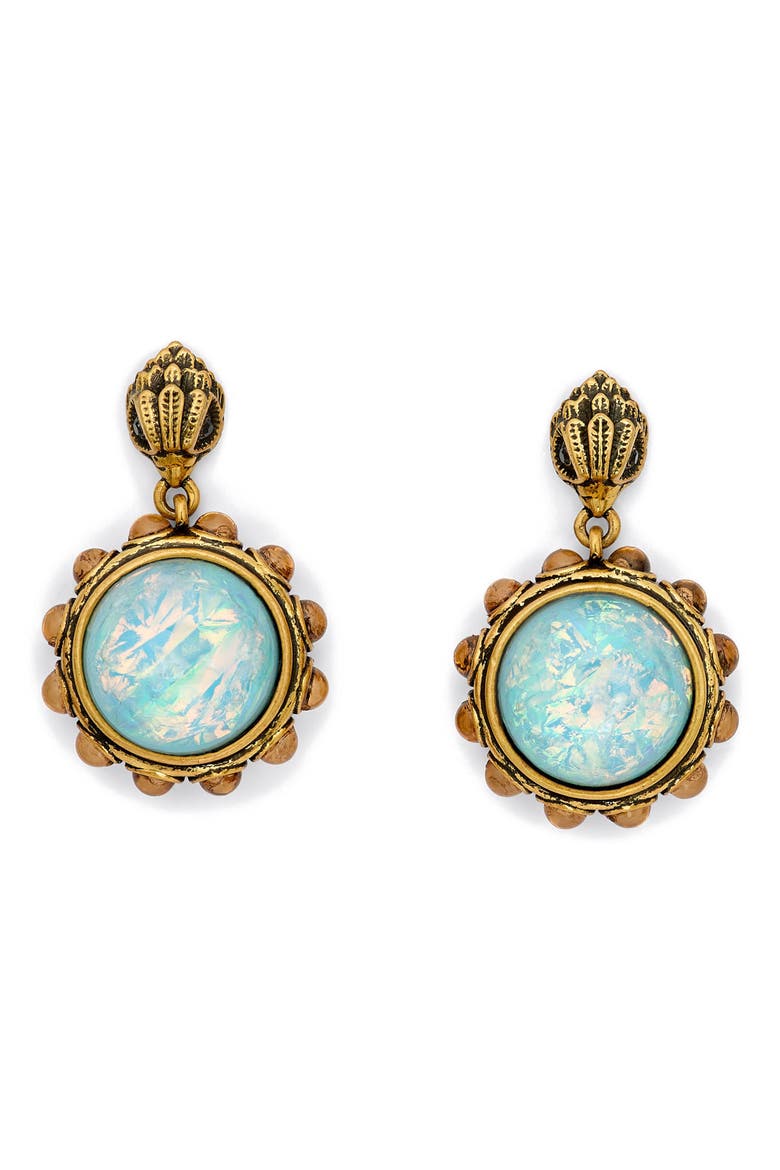 Eagle Crystal Drop Earrings, Main, color, BLUE