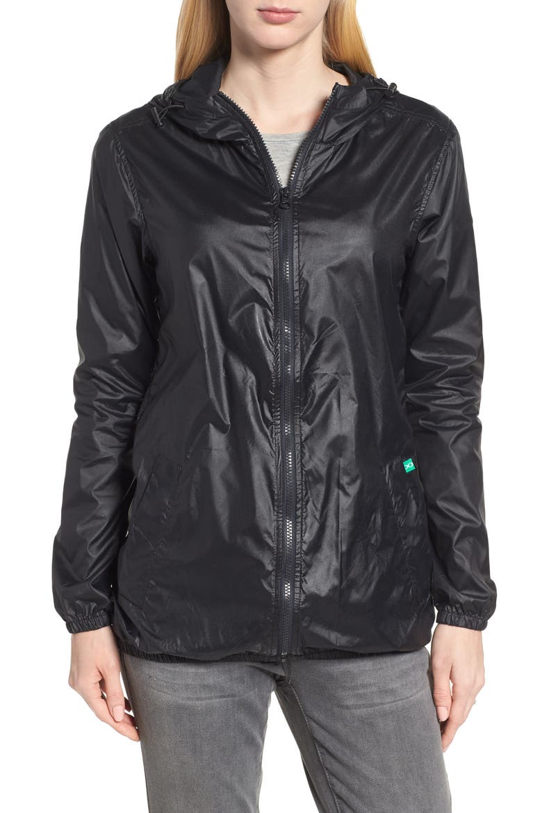 Waterproof Convertible 3-in-1 Maternity Windbreaker, Alternate, color, BLACK