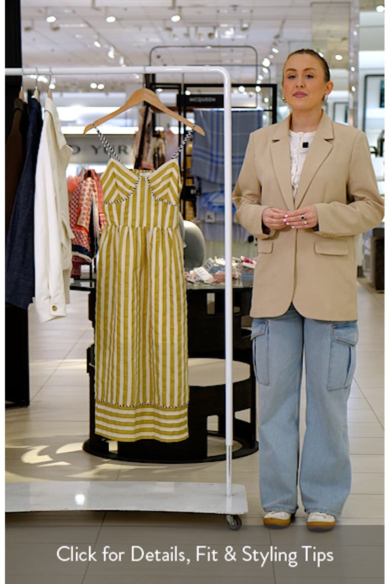 Perle Stripe Fit & Flare Midi Dress video