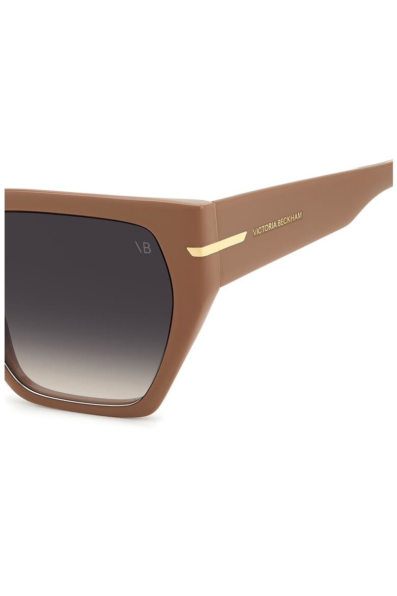 57mm Gradient Square Sunglasses, Alternate, color, BROWN/ VIOLET SF