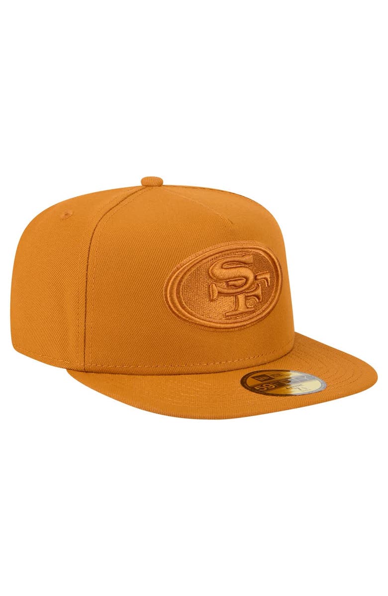 New Era Men's New Era  Brown San Francisco 49ers Color Pack A-Frame 59FIFTY Fitted Hat, Alternate, color, Brown