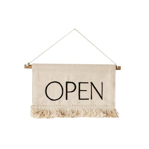 Tasseled Open or Closed Sign