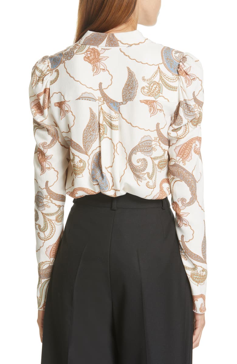 See by Chloé Paisley Puff Sleeve Blouse, Alternate, color, 
