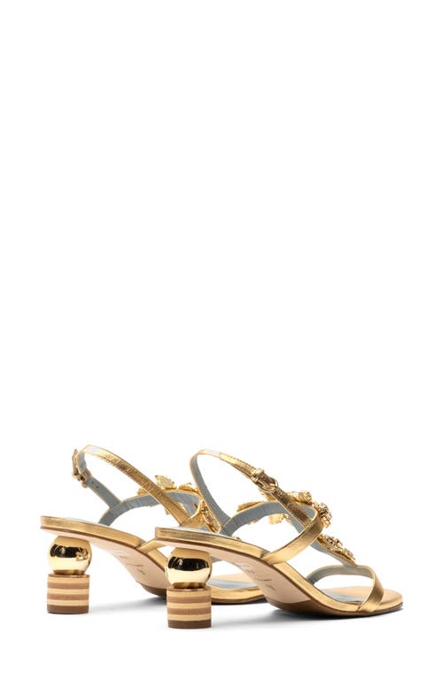 Frances Valentine Embellished T-strap Sandal In Platino