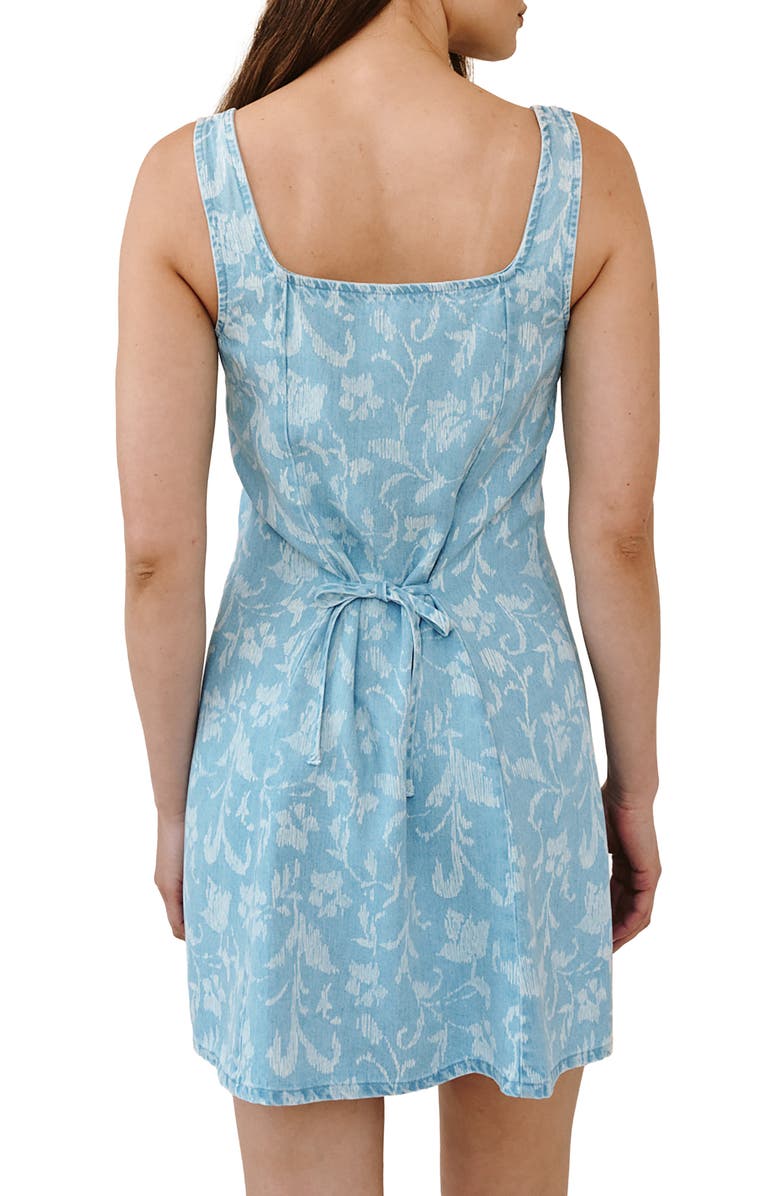 Bella Dahl Floral Sleeveless Denim Dress, Alternate, color, Vintage Fleur Denim